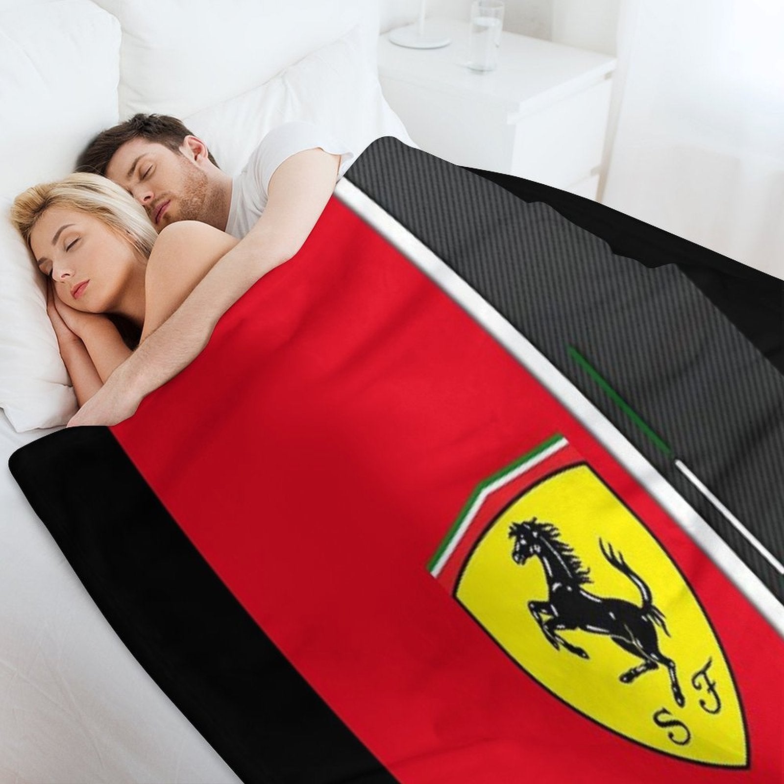 Best Logo SF Black And Red Plush Throw Blanket