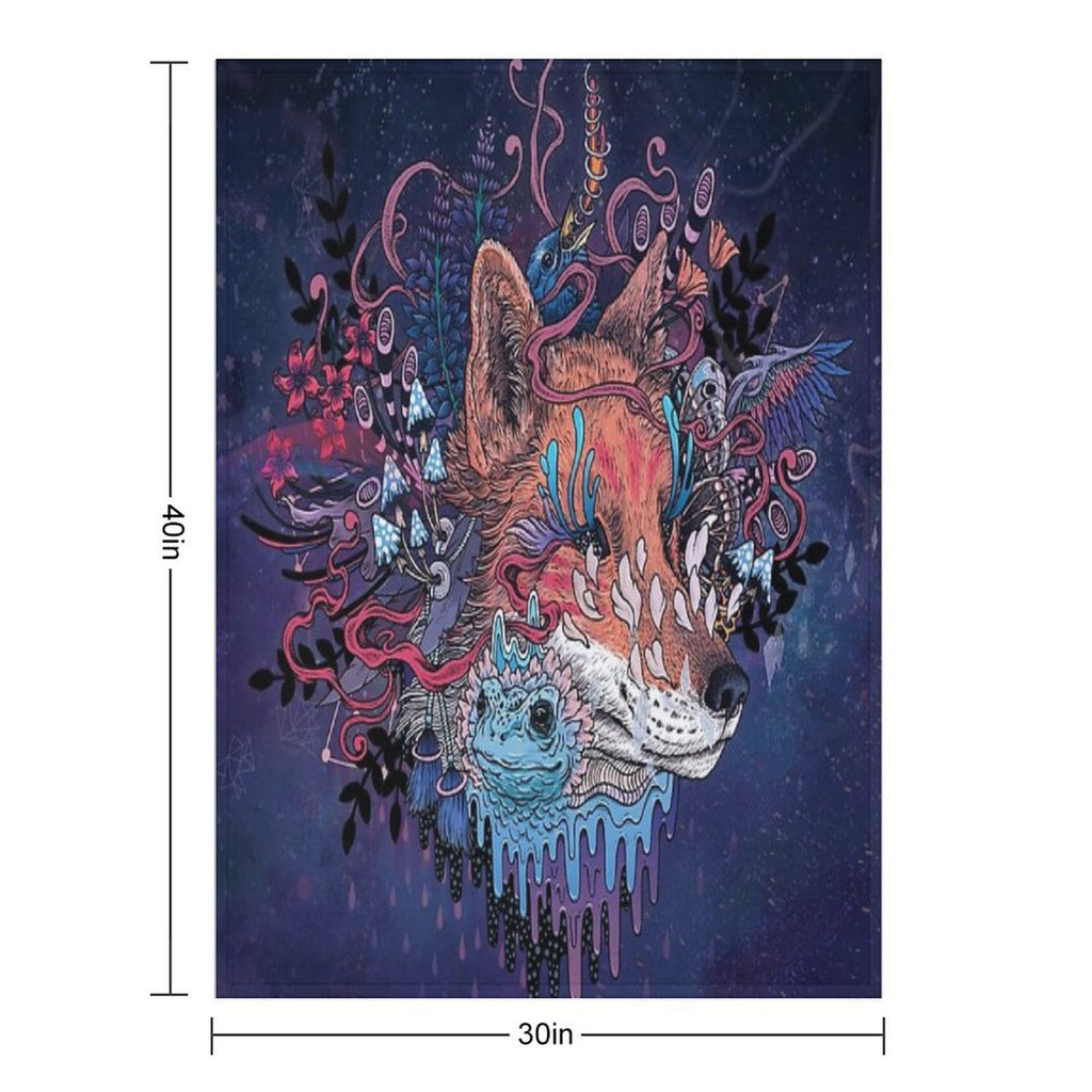Envoy (Kitsune) Travel-friendly Throw Blanket