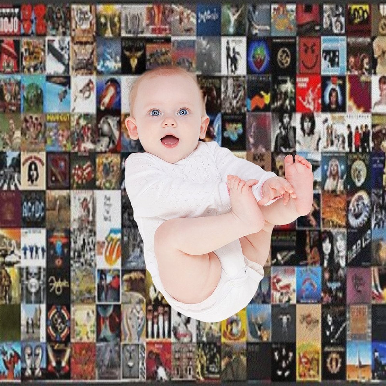 Classic Rock Covers - Collage Essential Shrink-resistant Throw Blanket