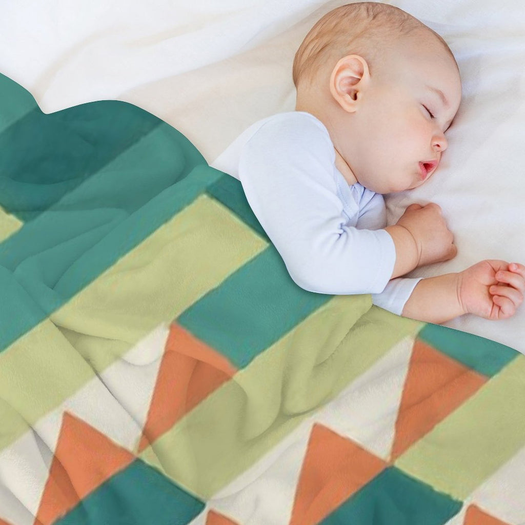 Diagonal Geometric Pattern – Vibrant Retro Style Shrink-resistant Throw Blanket