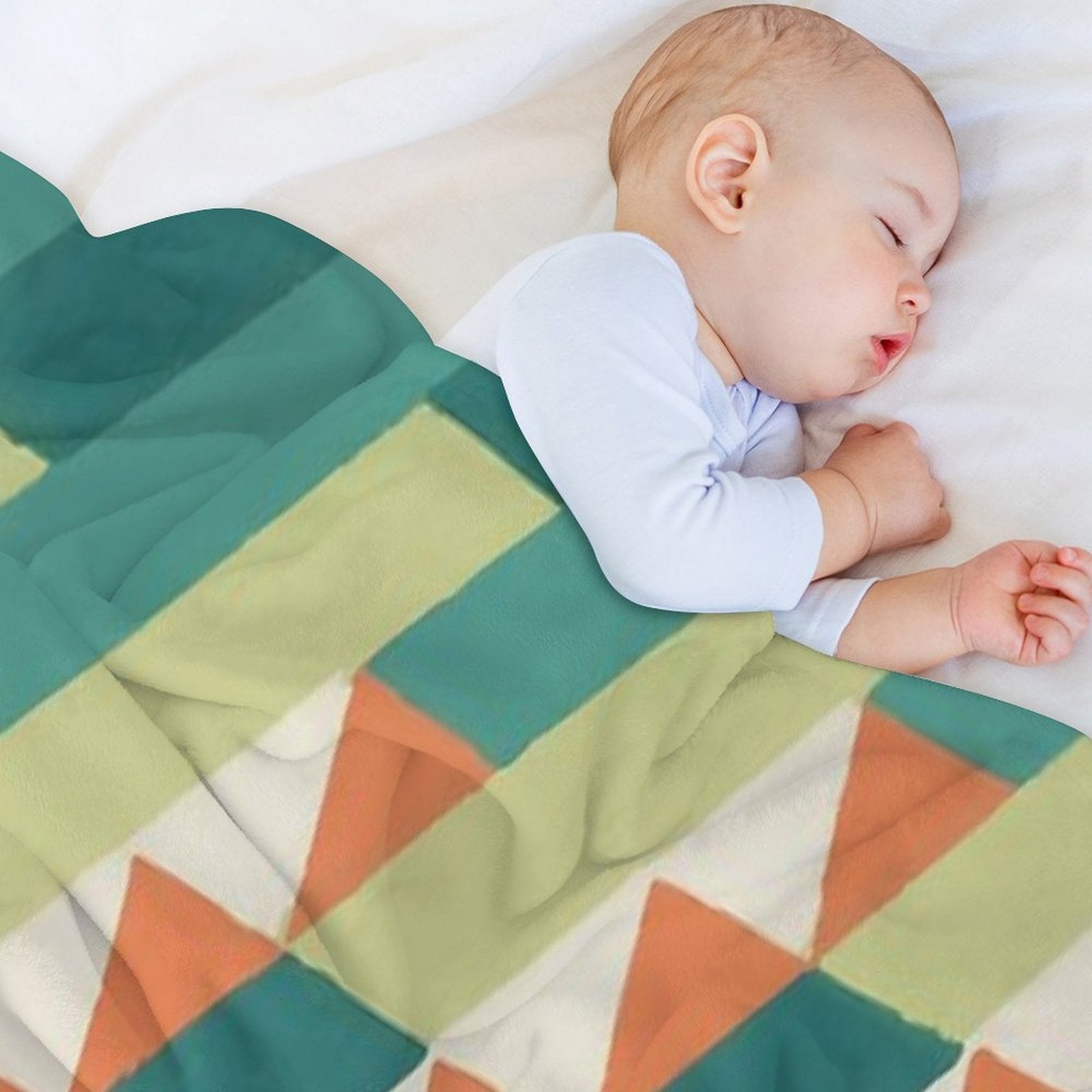 Diagonal Geometric Pattern – Vibrant Retro Style Shrink-resistant Throw Blanket