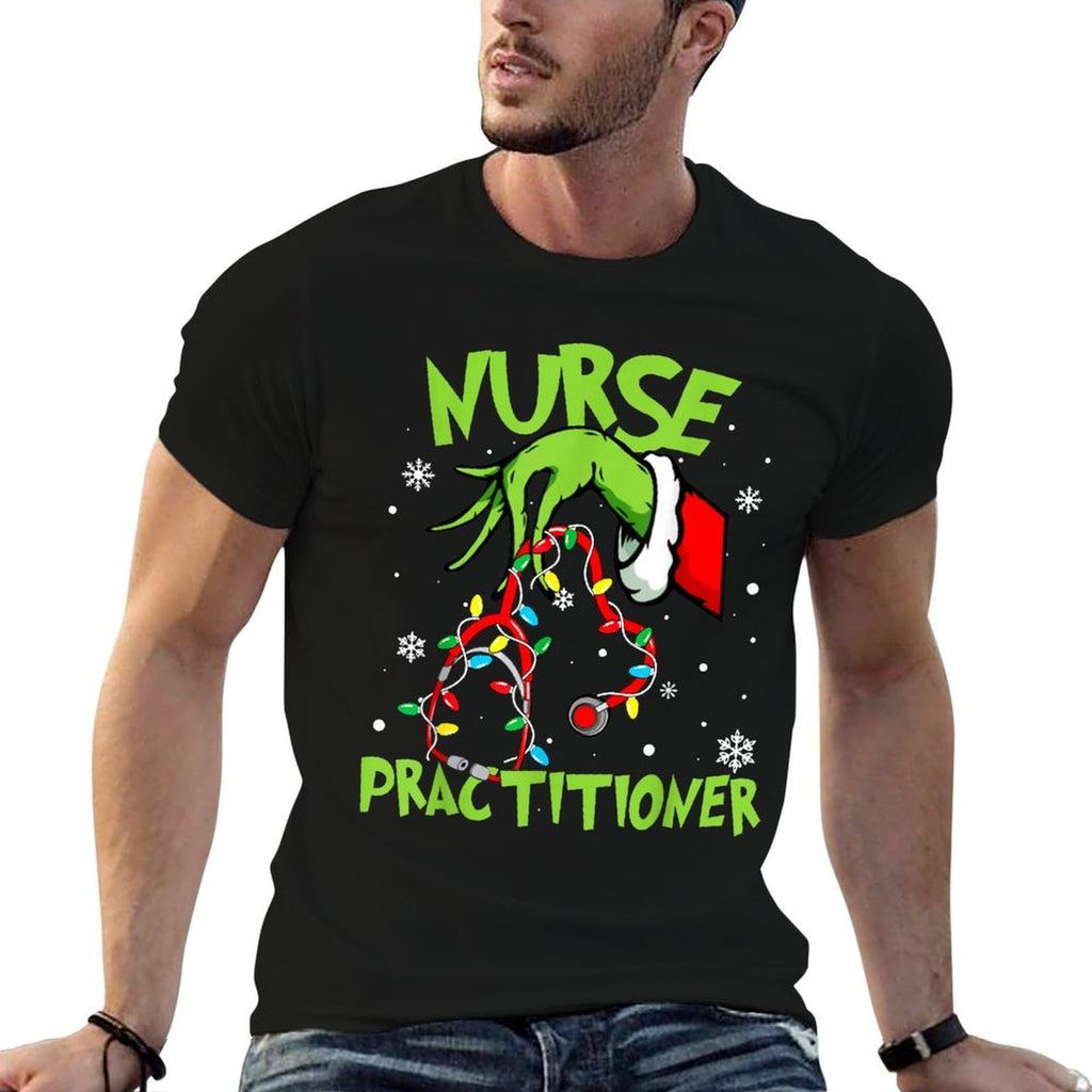 Nurse Practitioner Nurse Practitioner Christmas Nurse Xmas  Cotton T-Shirt