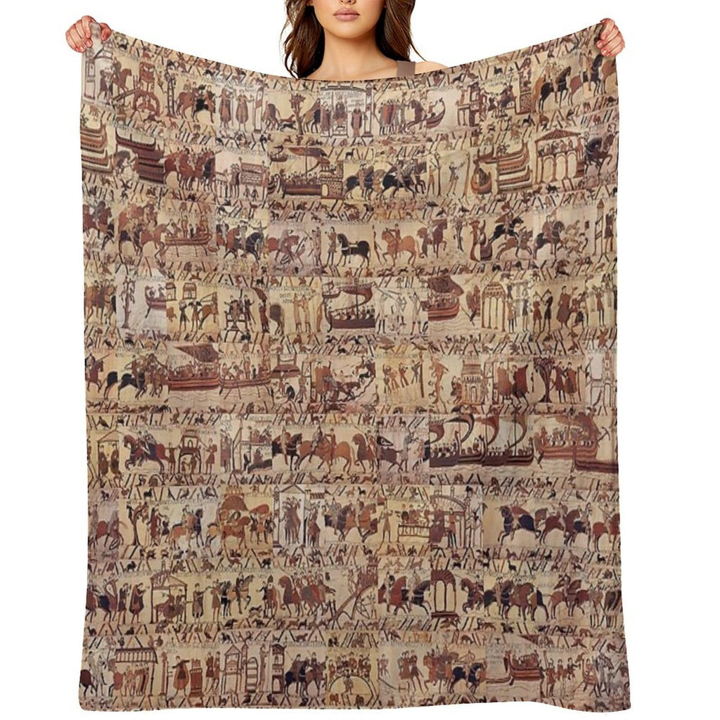 Bayeux Tapestry Velvety-soft Throw Blanket