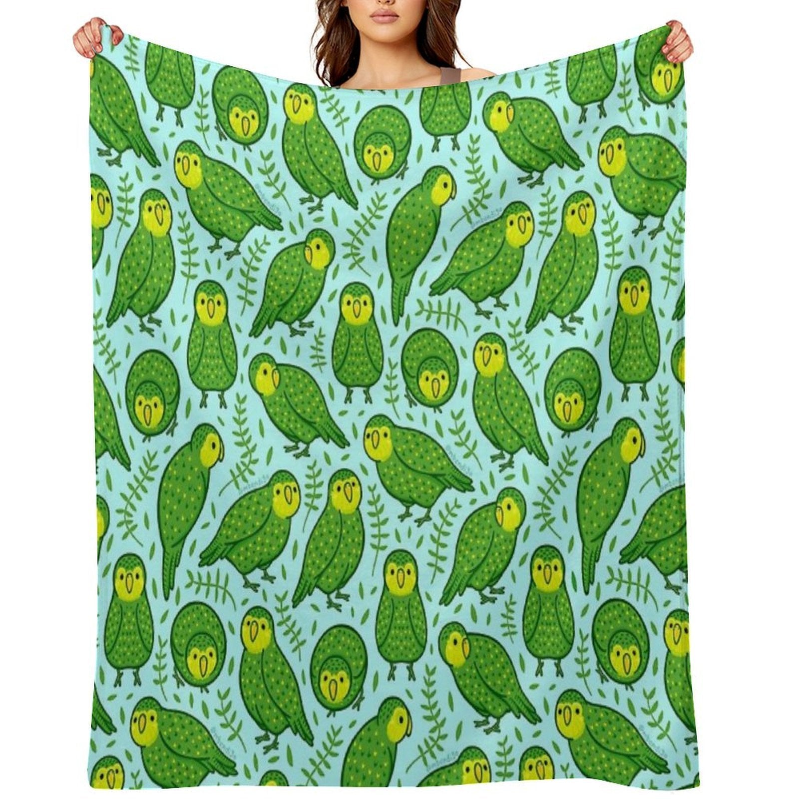 Kakapo Velvety-soft Throw Blanket