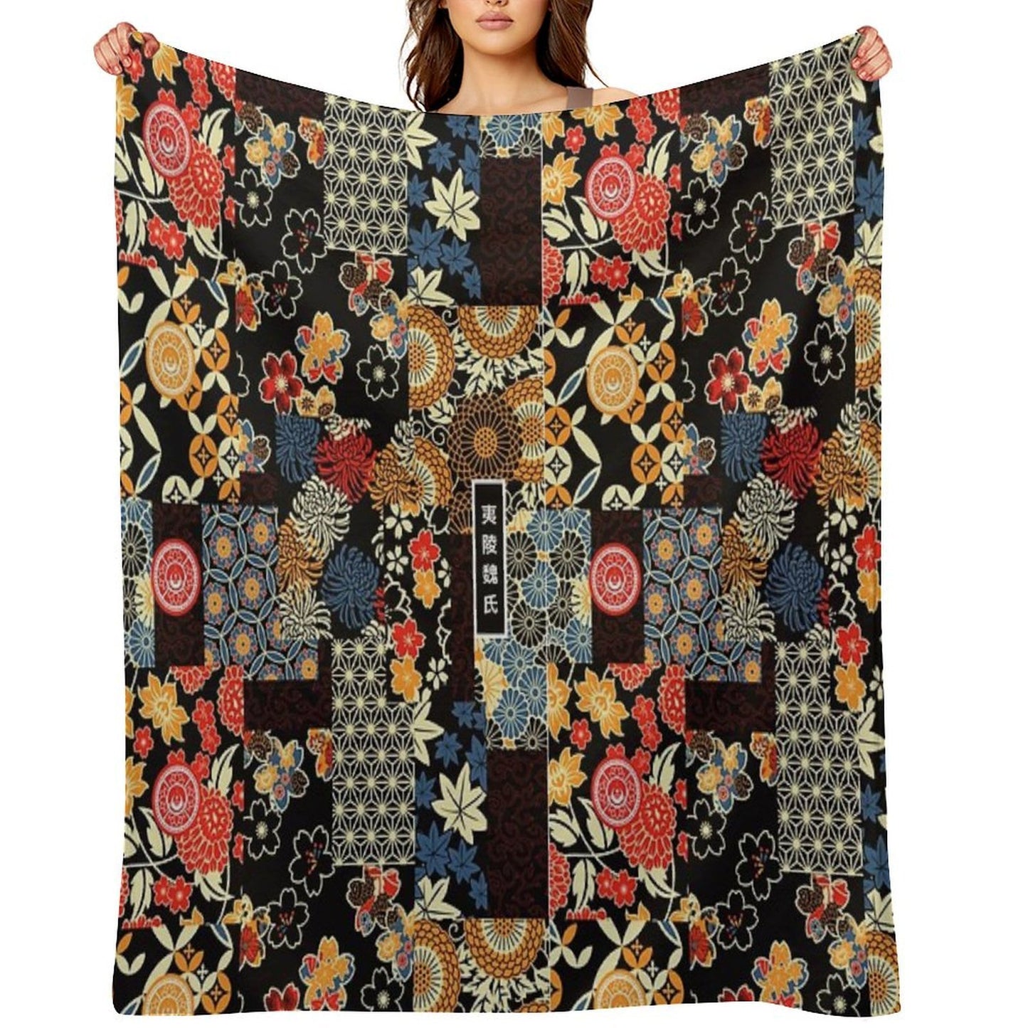 Yiling Wei Kimono [SEAMLESS] Wrinkle-free Throw Blanket