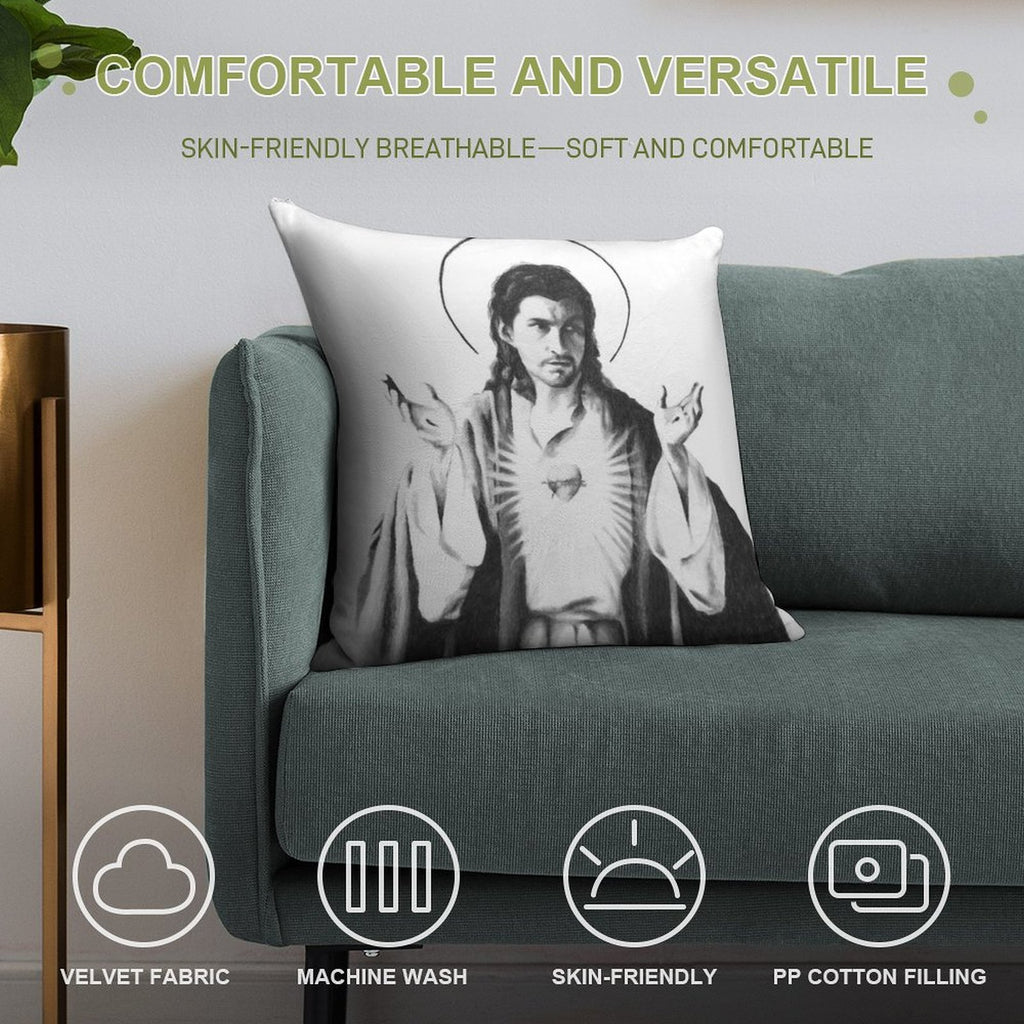 Arctic Monkeys Alex Turner As Jesus Soft Easy Maintenance Throw Pillow