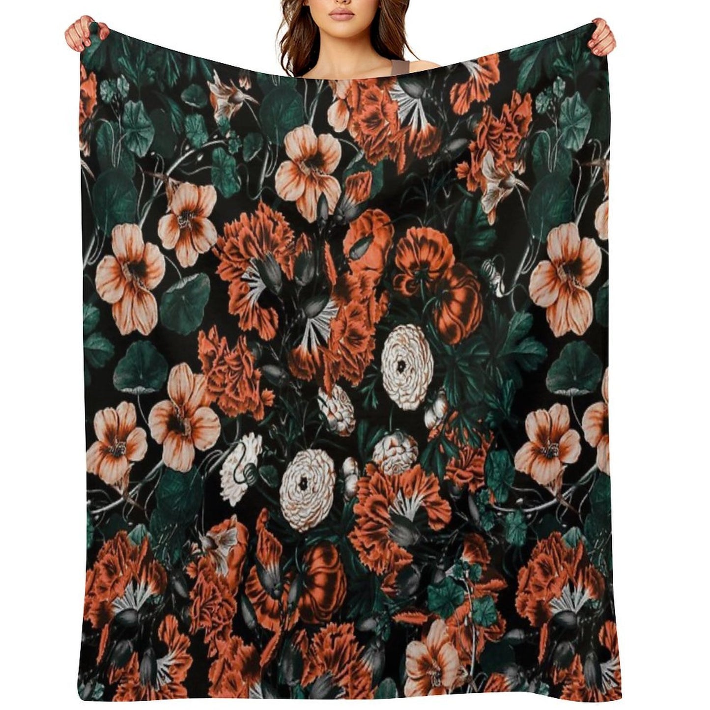 NIGHT FOREST XVII-A Eco-conscious Throw Blanket