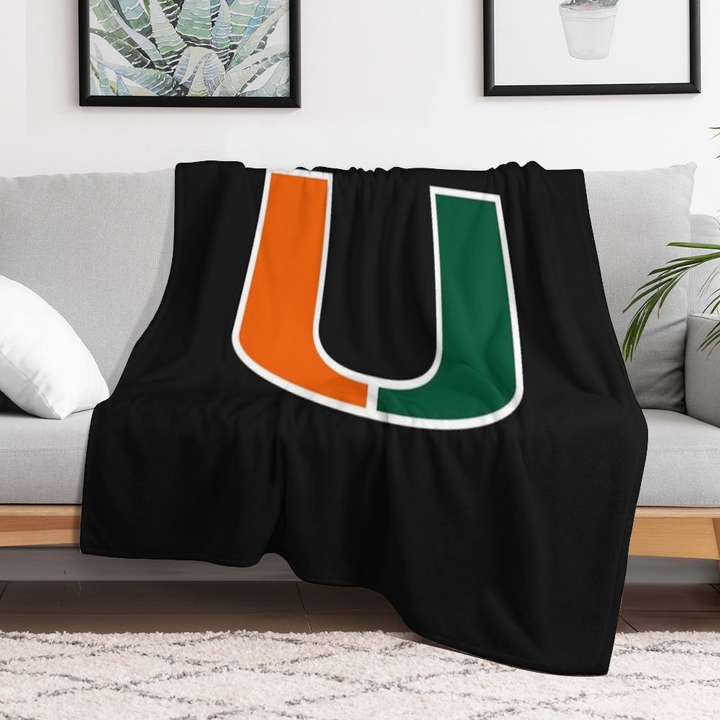 Miami Hurricanes Logo Versatility Throw Blanket
