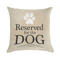 Reserved for The Dog (Tan) Soft Shrink-Resistant Throw Pillow