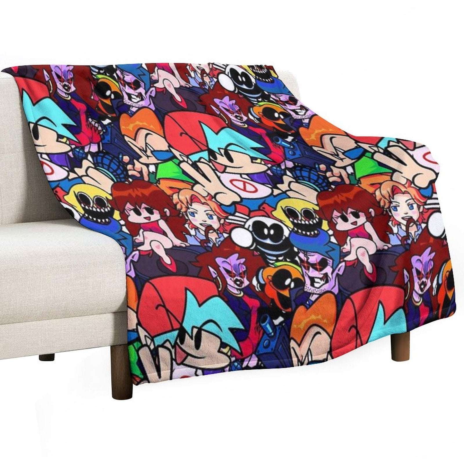Friday Night Funkin Collage Multi-functional Throw Blanket