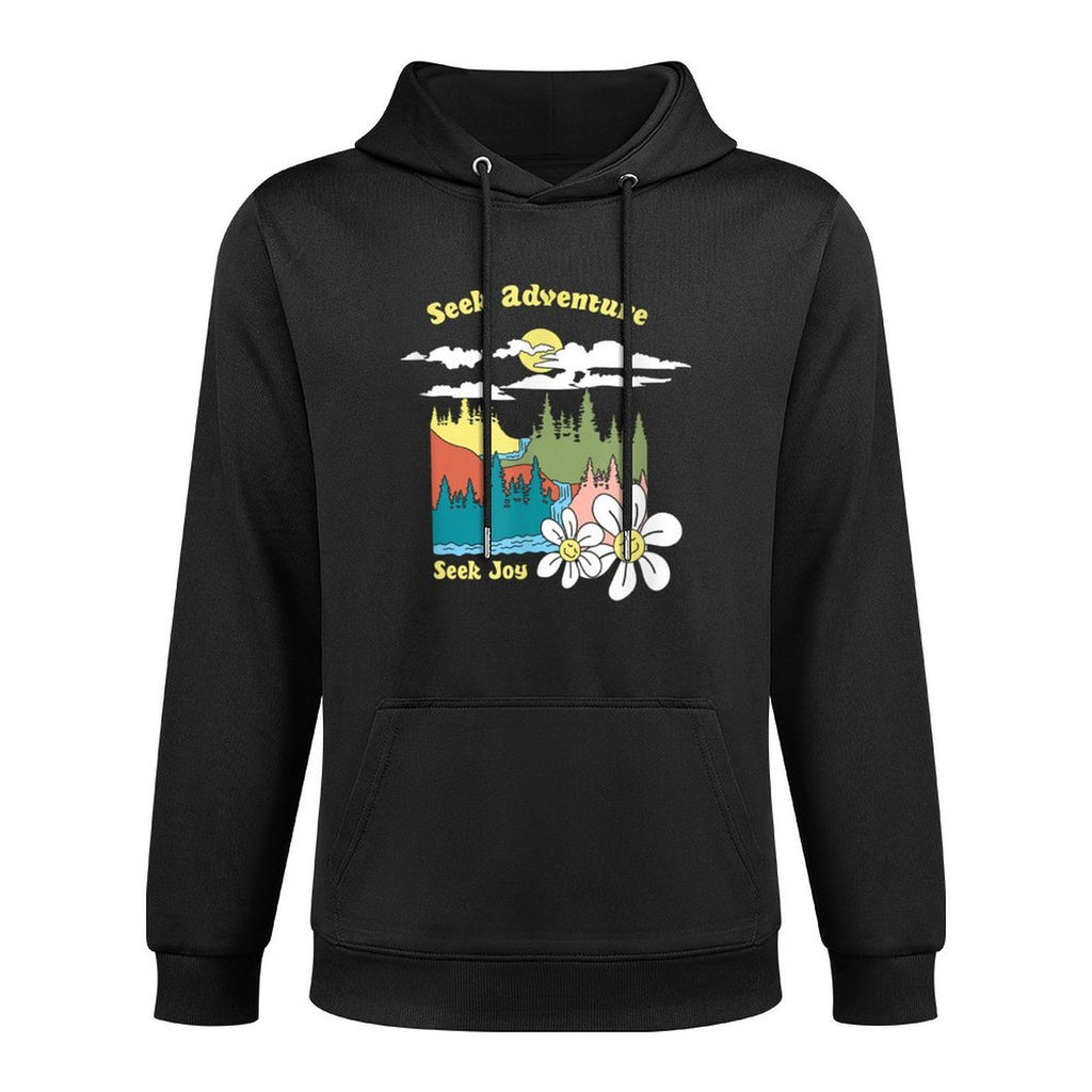Positive Vibes Seek Adventure Seek Joy Forest Landscape Customizable Surface Hoodie