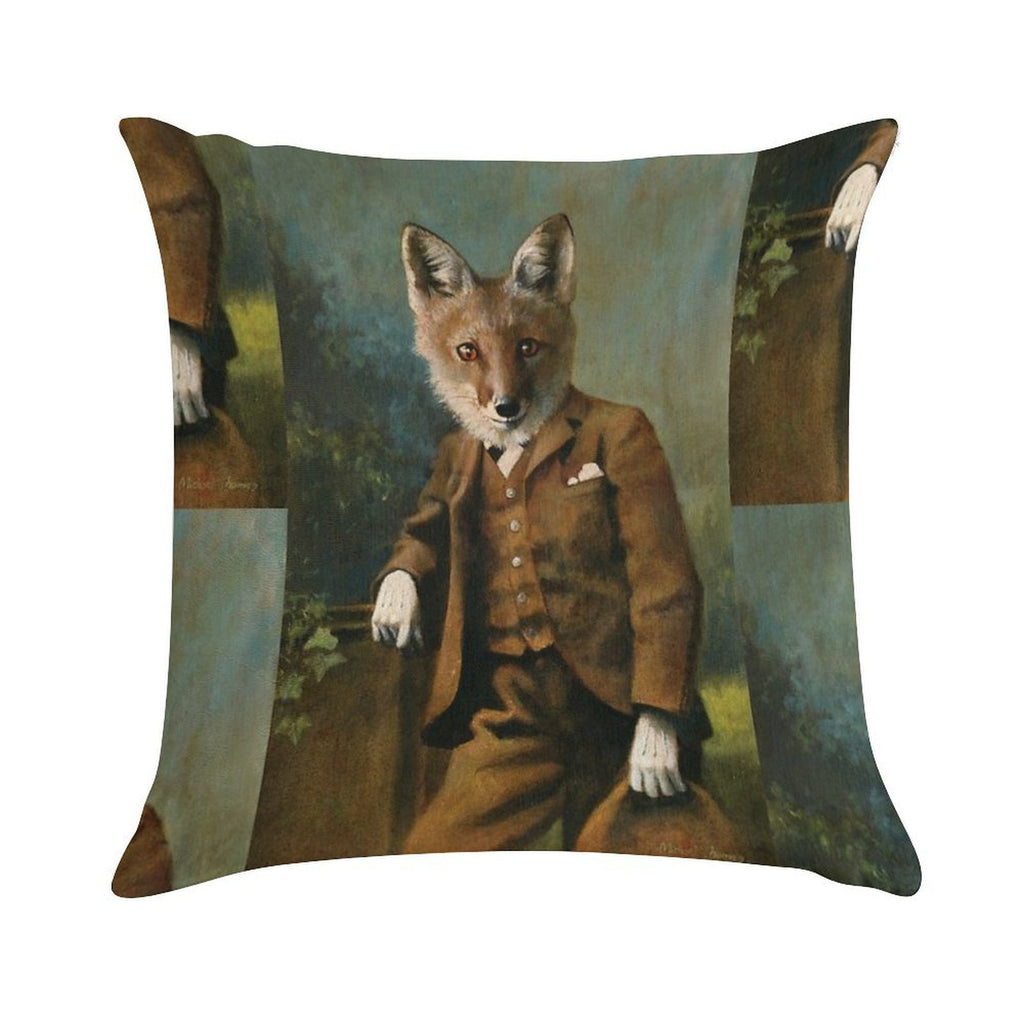 Young Master Fox Soft Gift Ready Throw Pillow