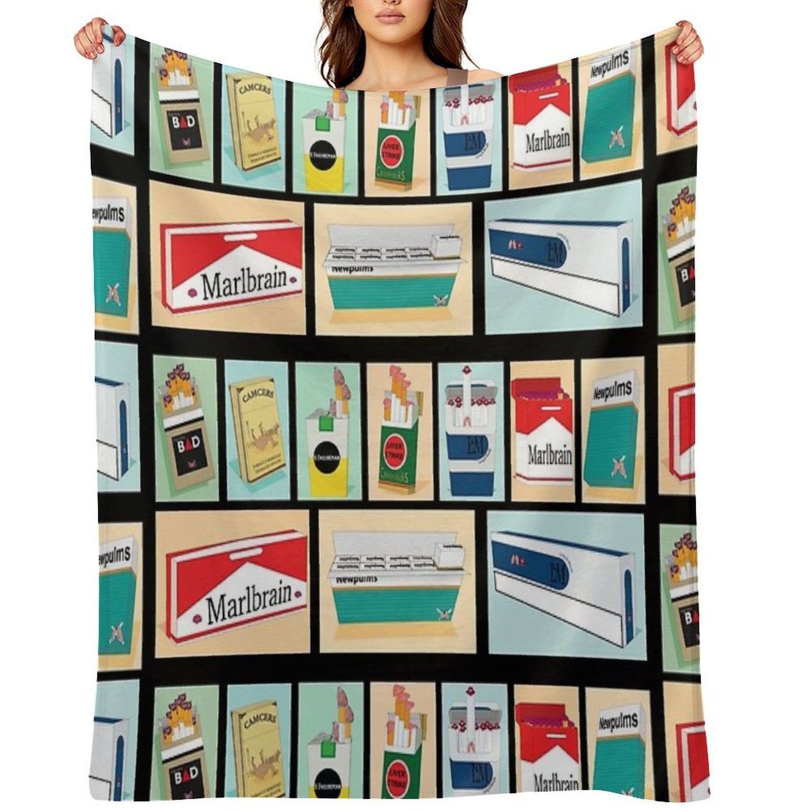 All Anti Smoking Cigarettes Boxes Anti-pilling Throw Blanket