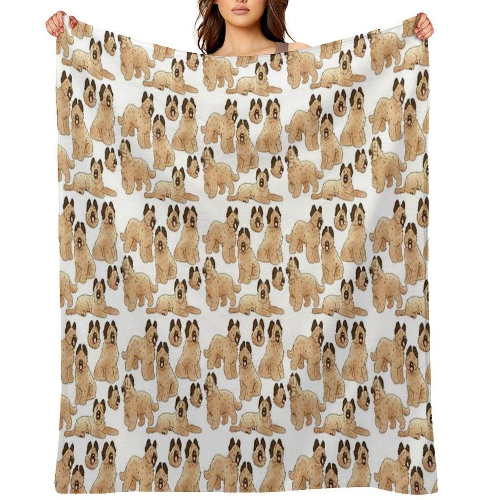 Briard Dog Pattern Durable Throw Blanket