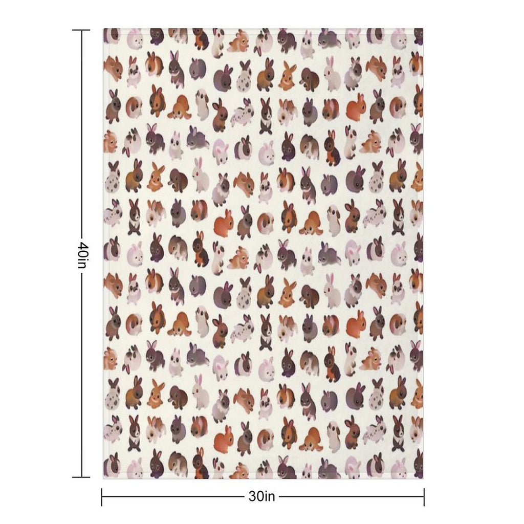 Bunny Day - Other Version Machine-washable Throw Blanket