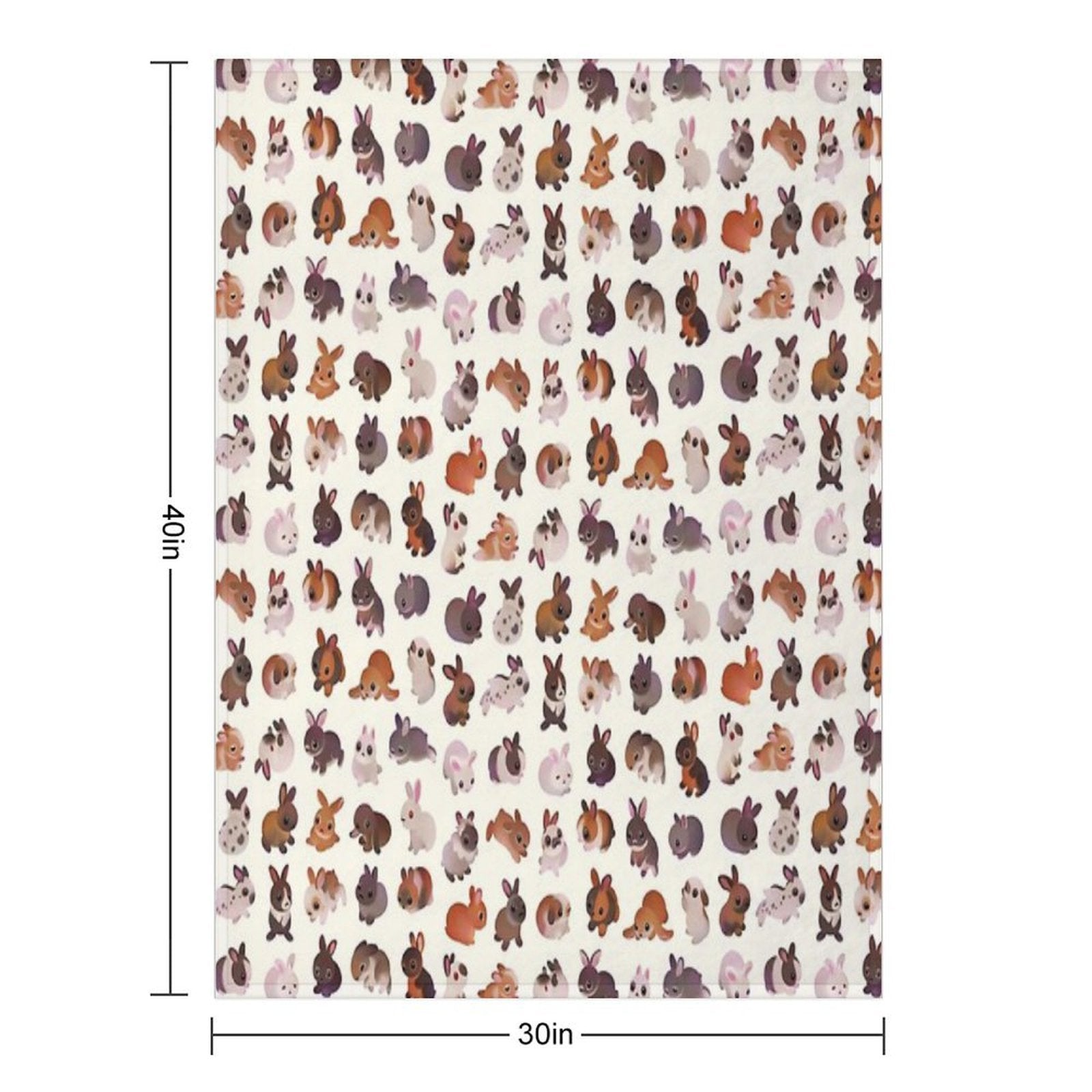 Bunny Day - Other Version Machine-washable Throw Blanket