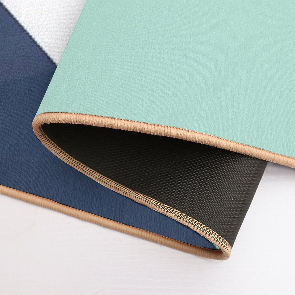 Geometrics - Seafoam & Blue Concrete  Odorless Bath Mat