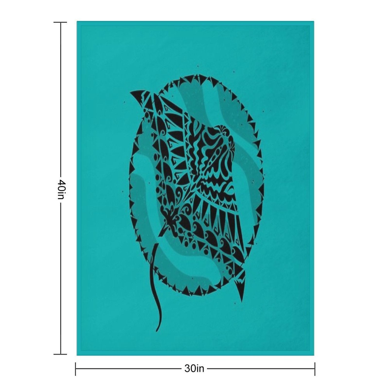 Tribal Manta Ray Gift-ready Throw Blanket