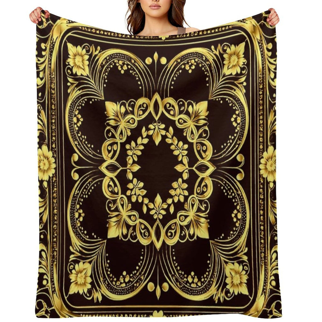 Royal Pattern Wrinkle-free Throw Blanket