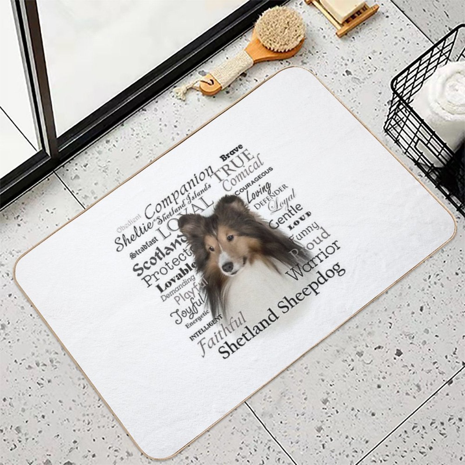 Sheltie Traits  Rapid-Drying Bath Mat