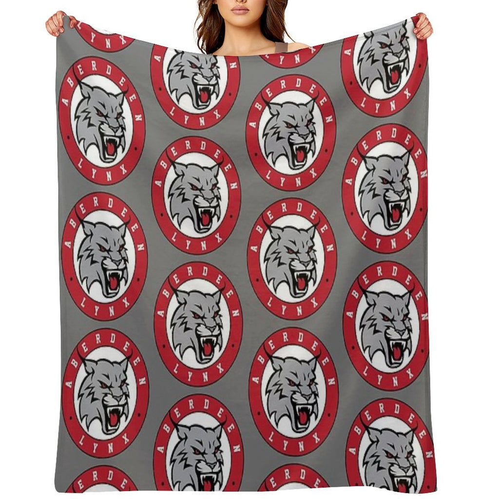 RED Lynx Logo Plush Throw Blanket