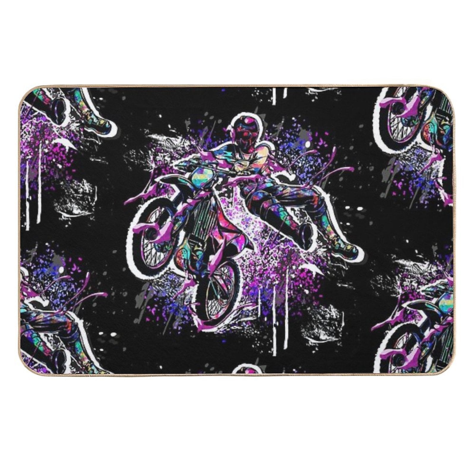 Motocross - MX - Moto Cross  Long-Lasting Bath Mat