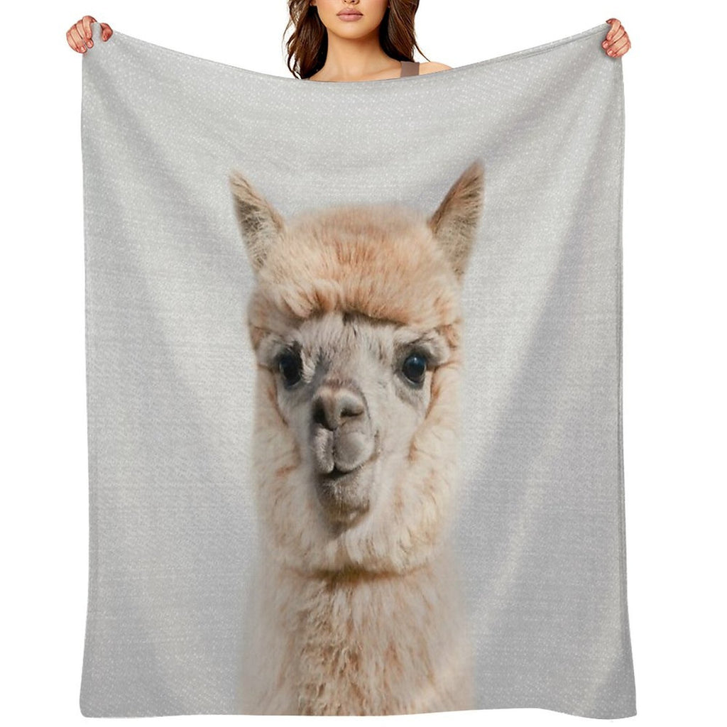 Alpaca - Colorful Velvety-soft Throw Blanket