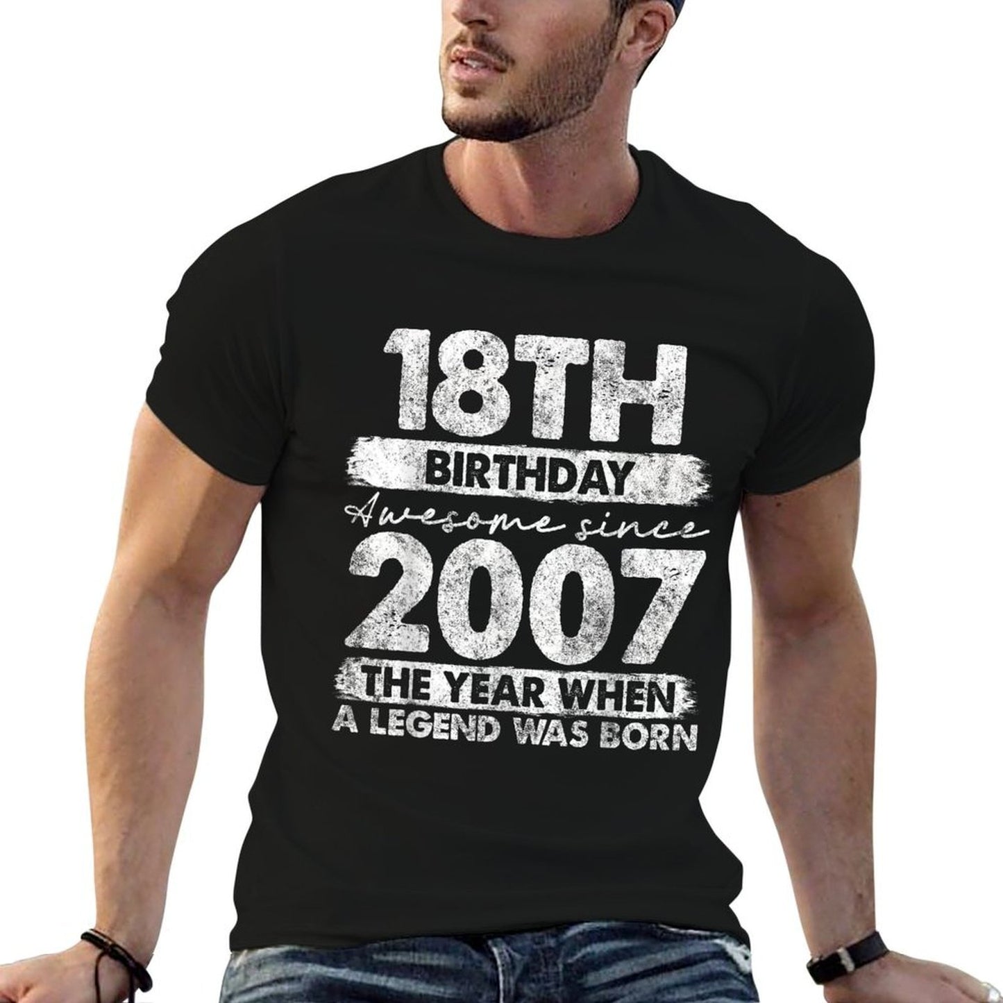 18 Year Old Gifts Vintage 2007 Limited Edition 18th Birthday  Wrinkle-resistant T-Shirt