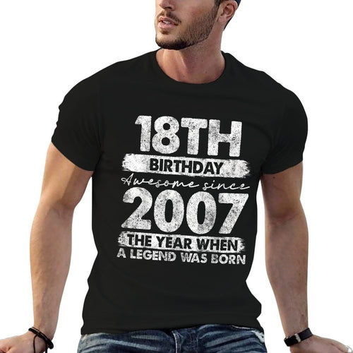 18 Year Old Gifts Vintage 2007 Limited Edition 18th Birthday  Wrinkle-resistant T-Shirt