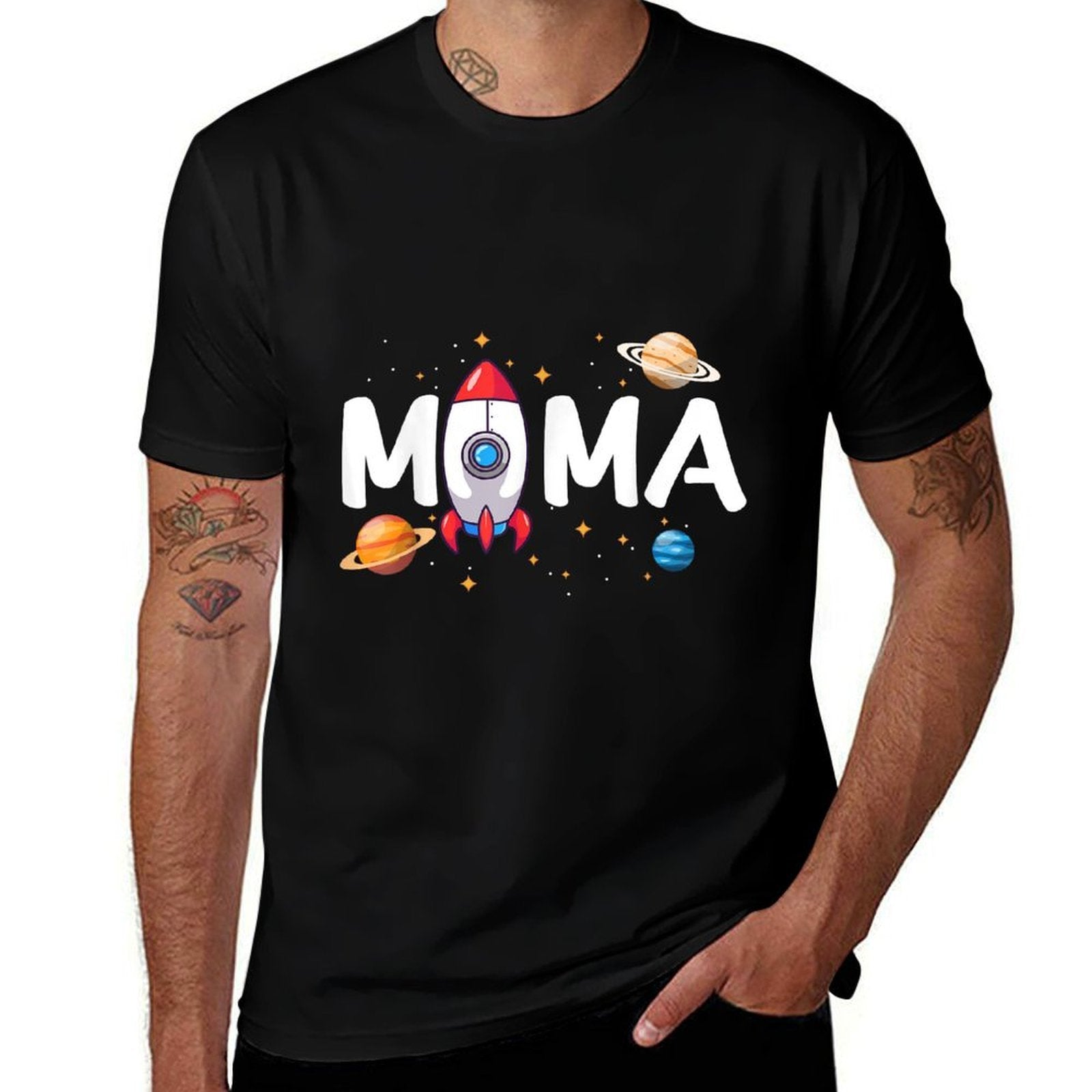 Mama of The Birthday Boy Space Astronaut 1st Birthday Family Comfortable T-Shirt