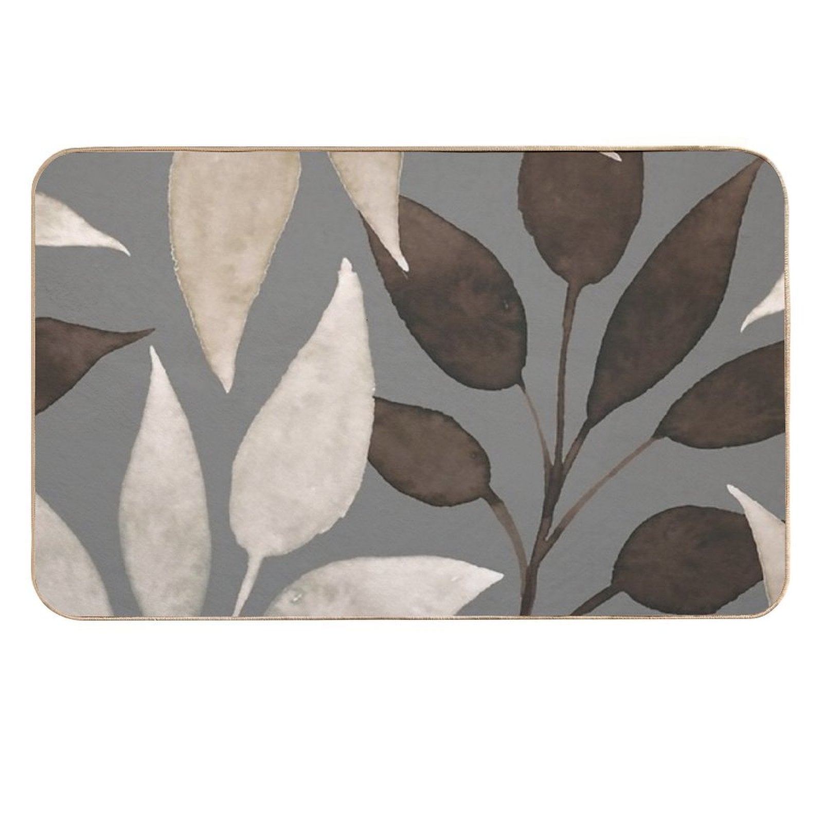 Leaves Design.  Multi-Purpose Bath Mat