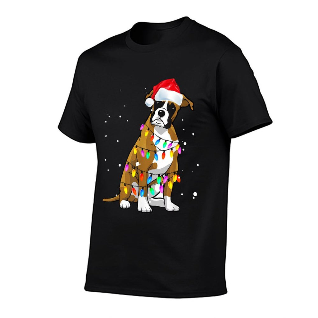 Boxer Christmas Boxer Dog Christmas Gift Men Women Kids  Fade-proof Color T-Shirt