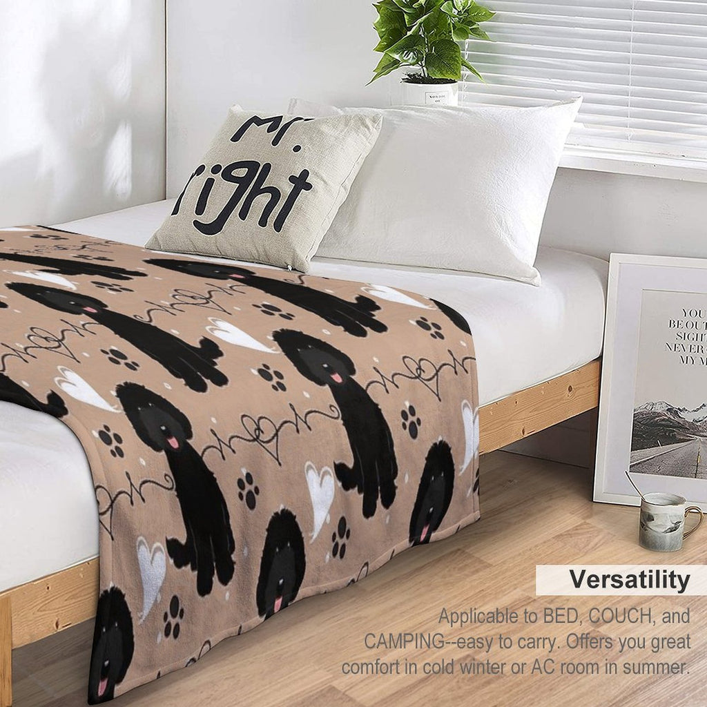 LOVE Black Labradoodle Premium Throw Blanket