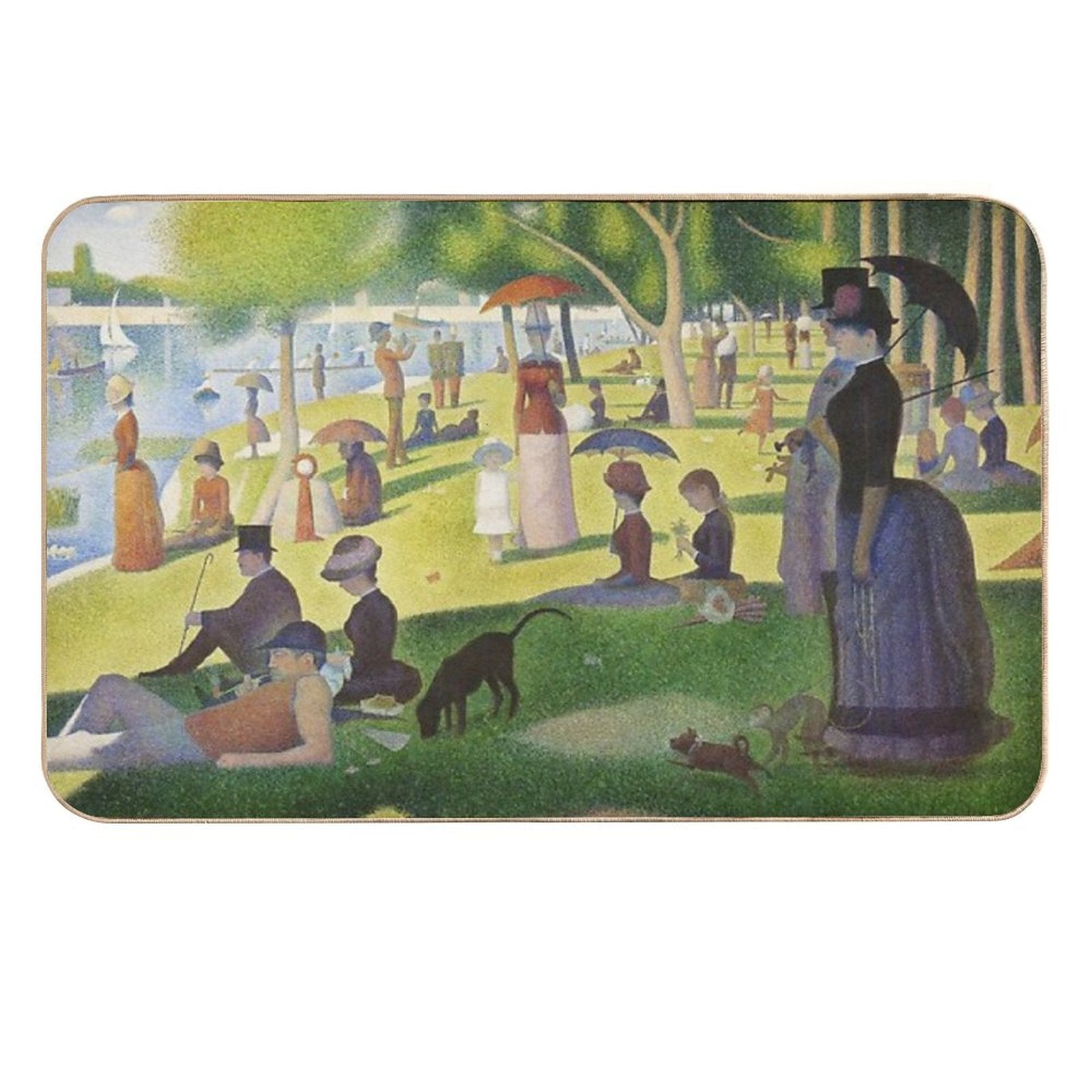 A Sunday on La Grande Jatte by Georges Seurat  Eco-Friendly Bath Mat