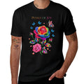 Petals of Joy Colorful Rose And Butterfly Art  Relaxed-fit T-Shirt