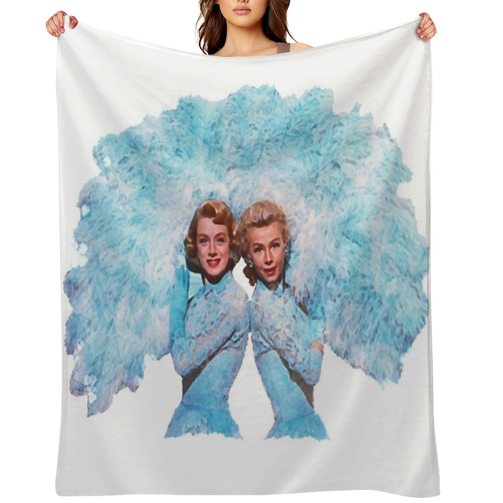 Sisters - Watercolor Plush Throw Blanket