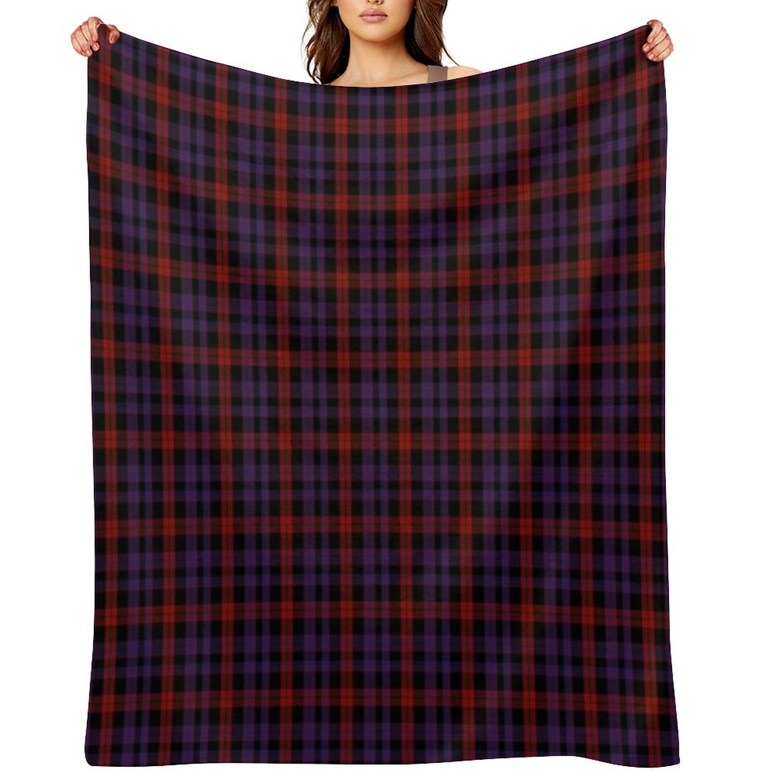 Brown Clan Tartan Eco-conscious Throw Blanket