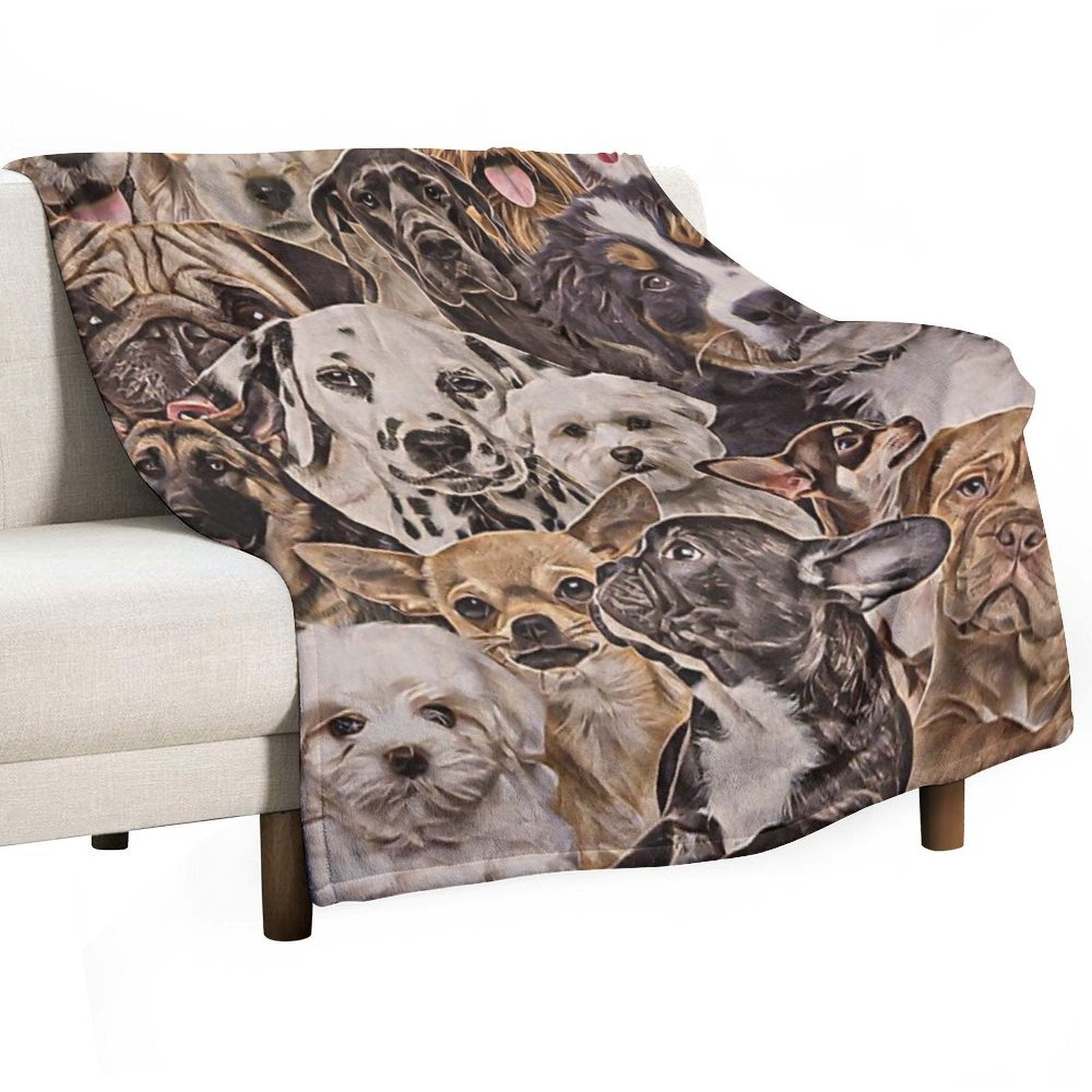 Cool Dogs ) All-season Throw Blanket