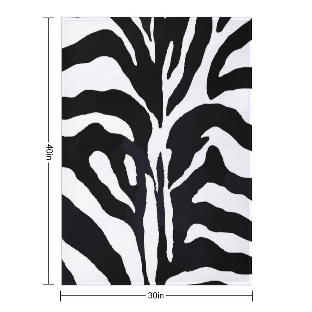 Zebra Print Travel-friendly Throw Blanket