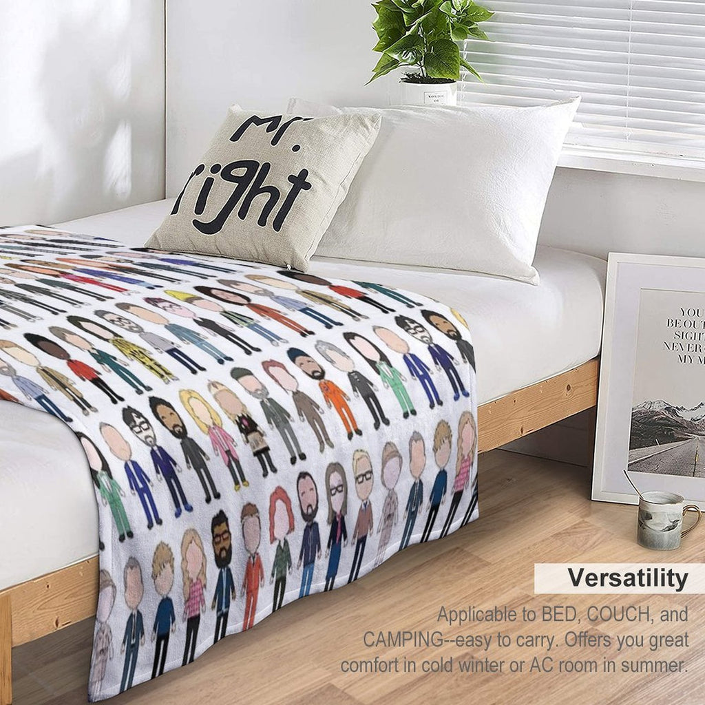 Cast Poster Taskmaster First Ten Series Shrink-resistant Throw Blanket
