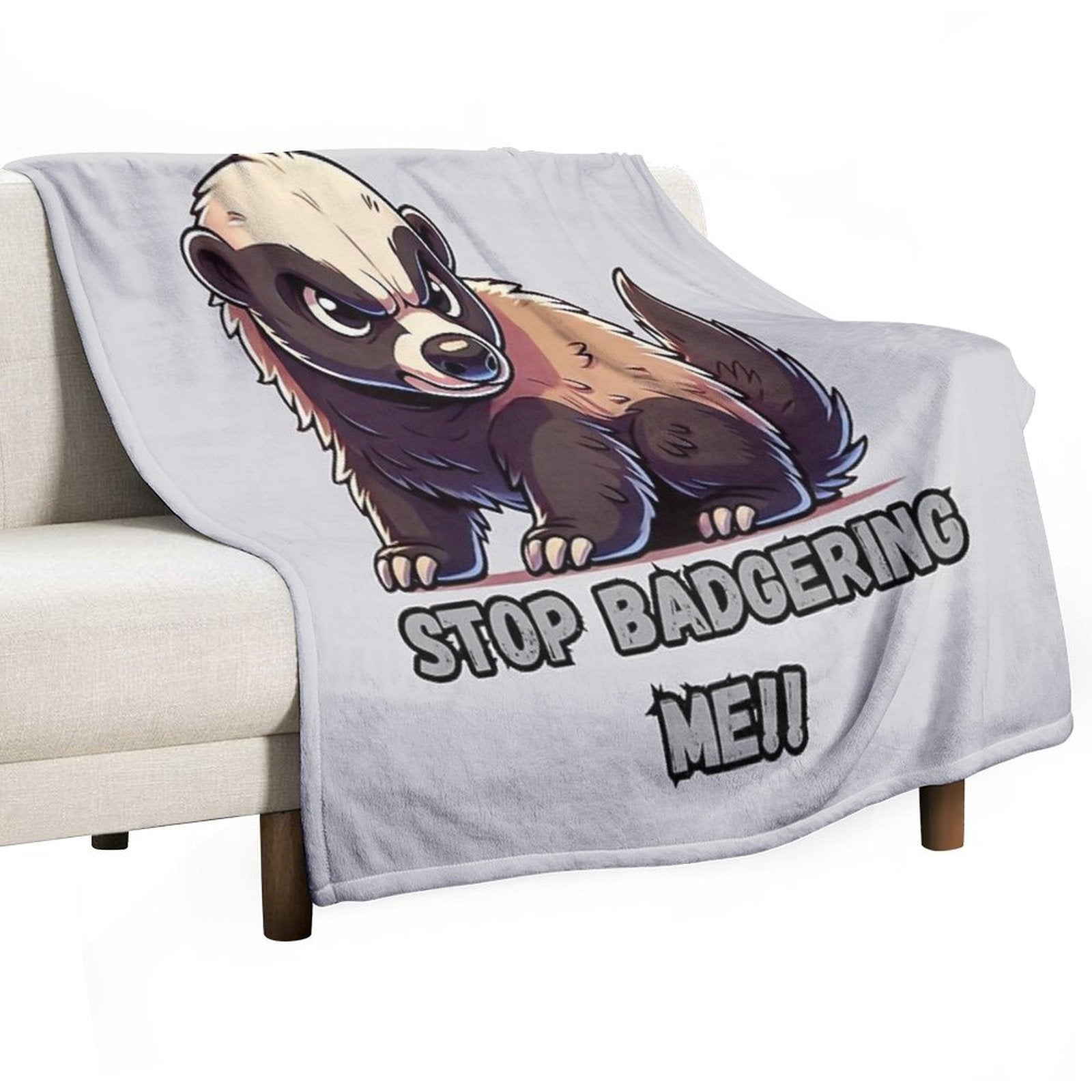 Stop Badgering The Angry Badger! Lightweight Throw Blanket
