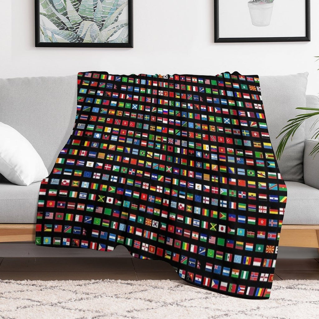 The Flags of The World Machine-washable Throw Blanket