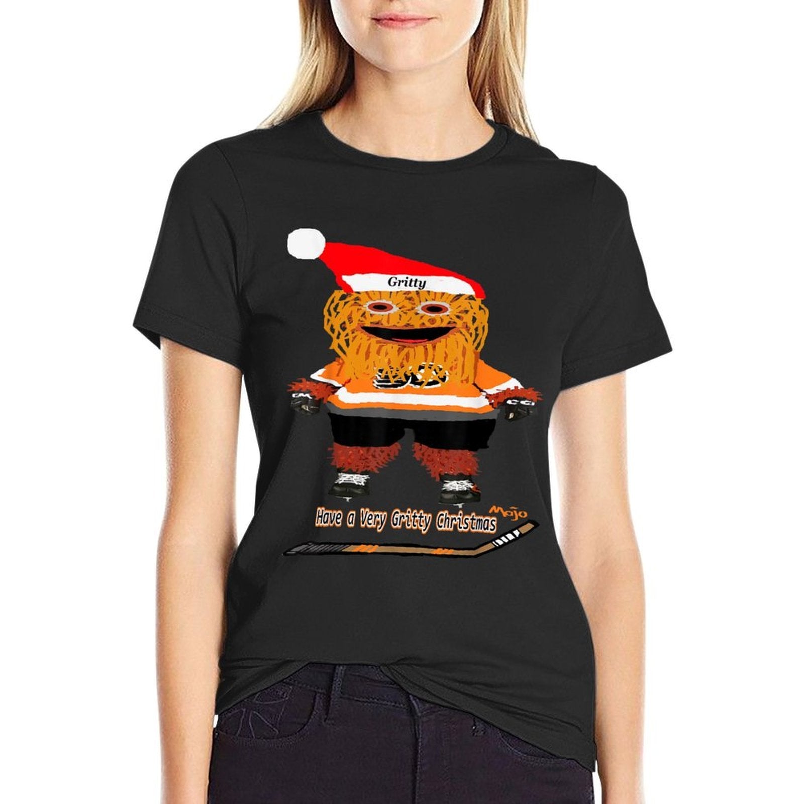 Have A Very Gritty Christmas Fun Philadelphia Hockey  Tagless Design T-Shirt
