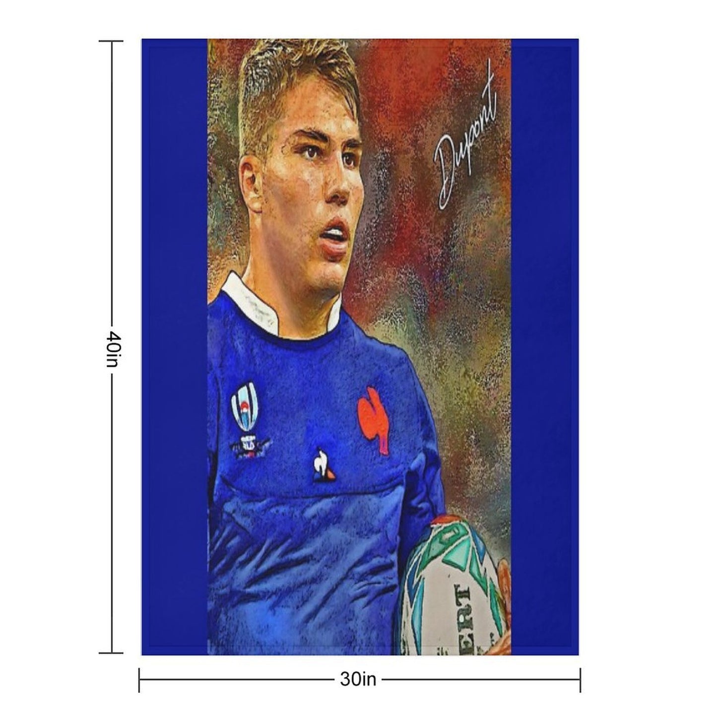 •Antoine Dupont• Art  ► Premium Throw Blanket
