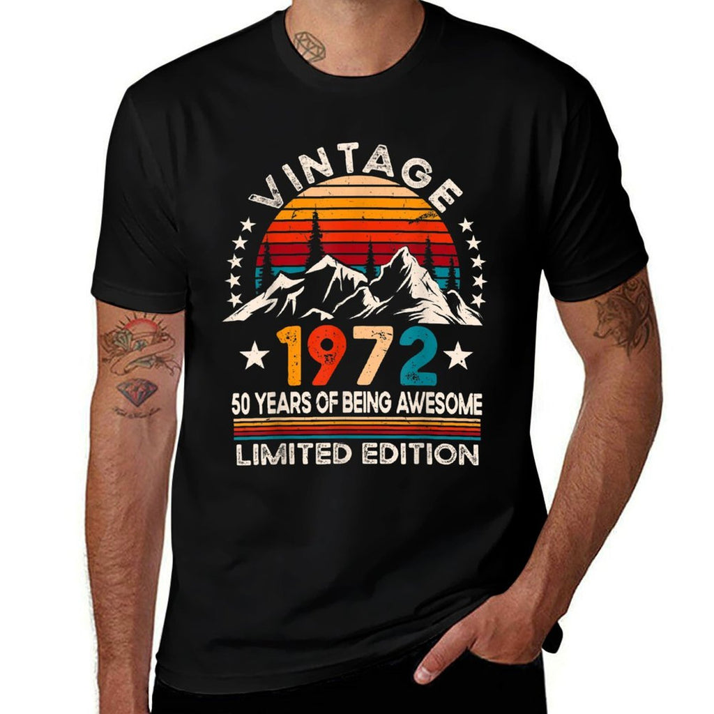 50 Year Old Bday Vintage 1972 Limited Edition 50th Birthday  Stretchy T-Shirt