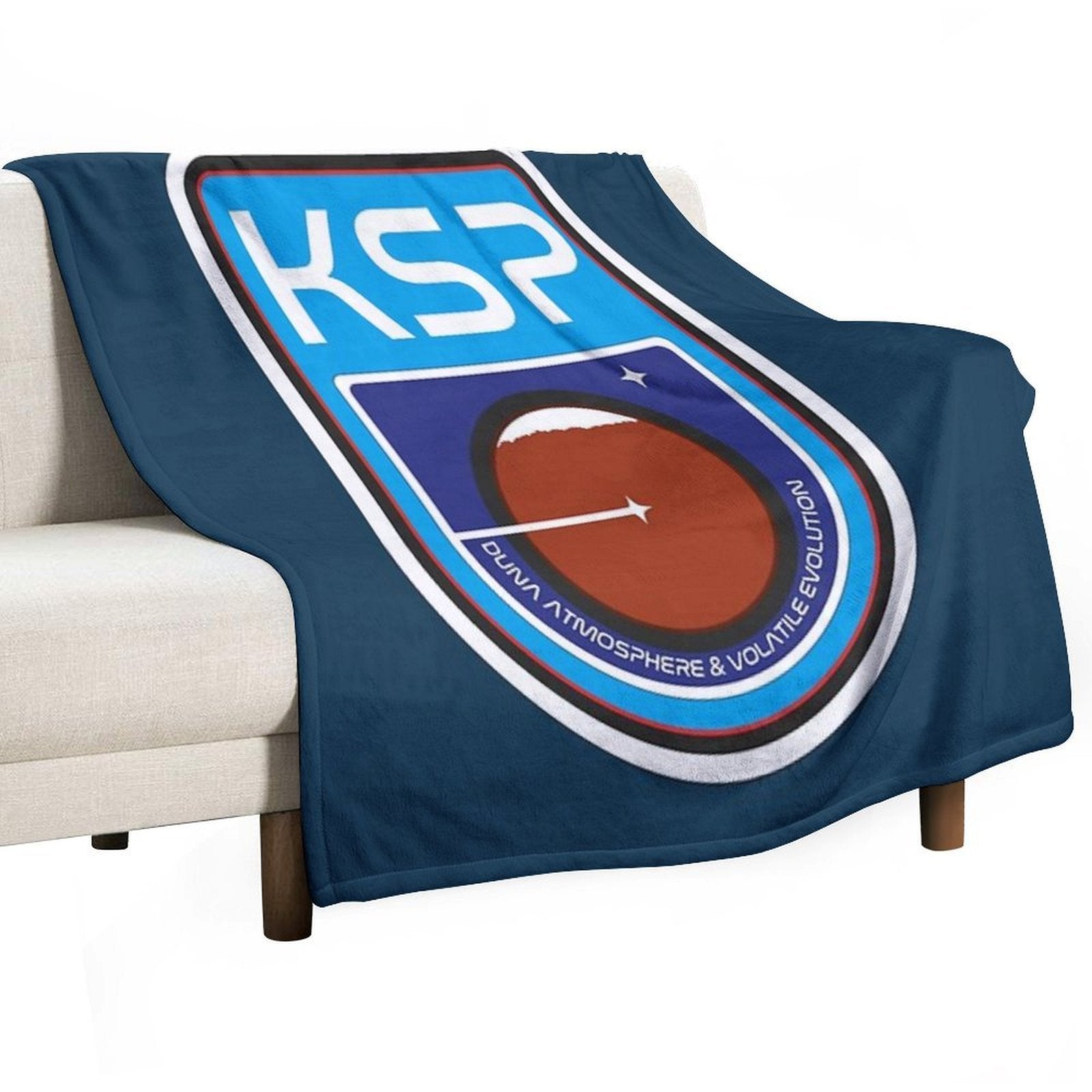 Kerbal Space Program  Duna Badge Compact Throw Blanket