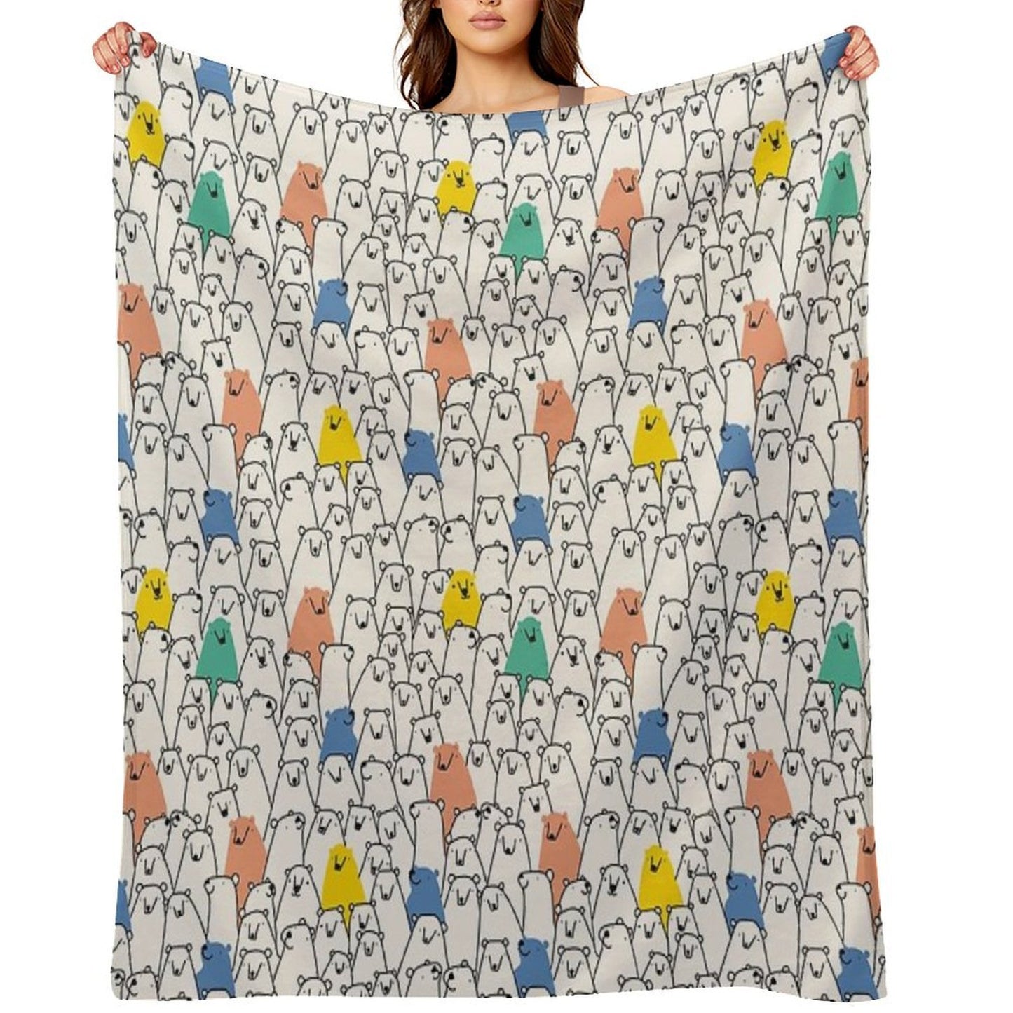 Bears Pattern Gift-ready Throw Blanket