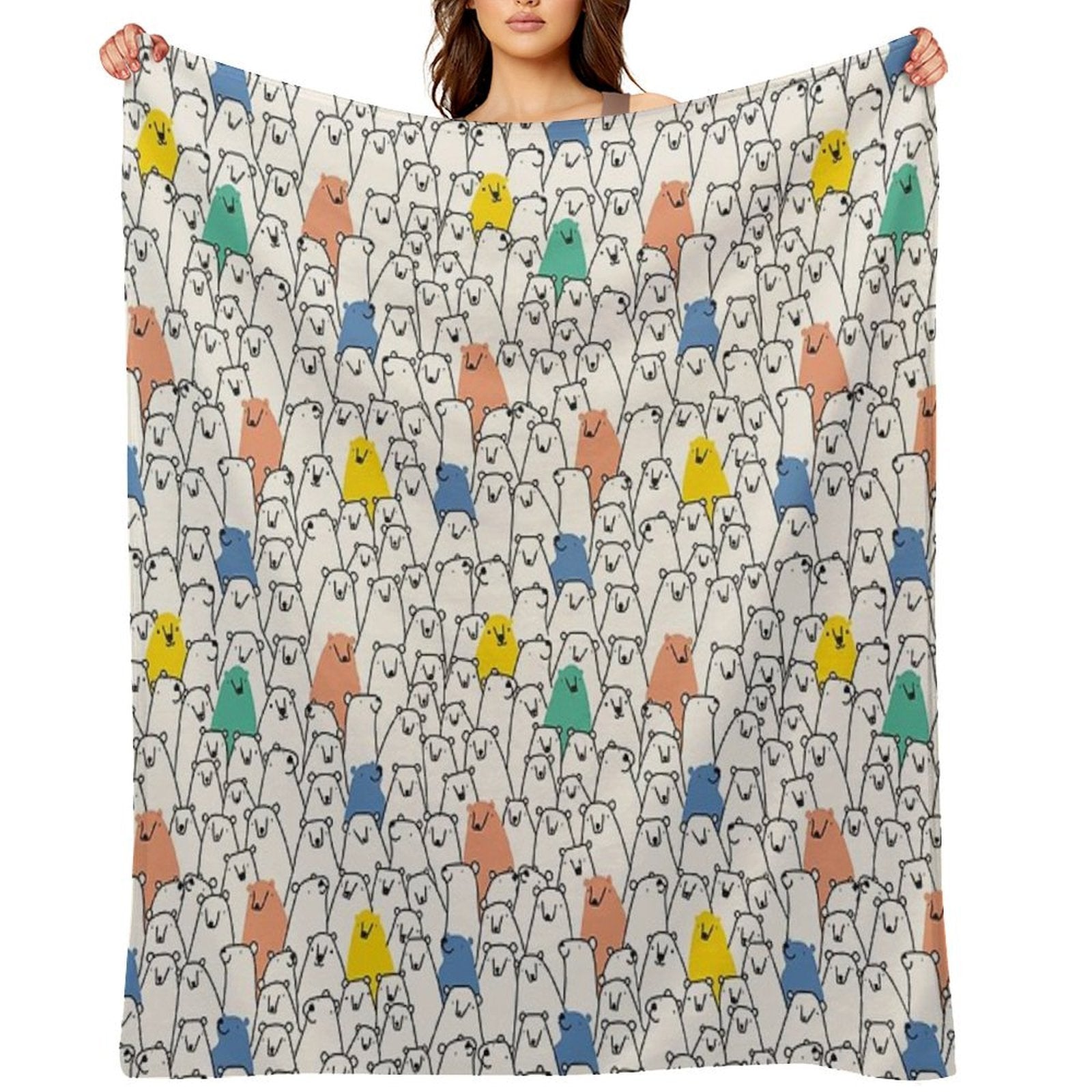 Bears Pattern Gift-ready Throw Blanket