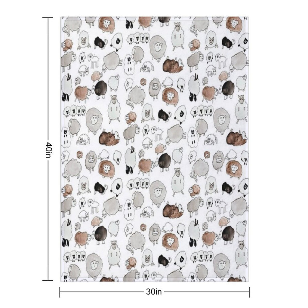 Sheep Travel-friendly Throw Blanket