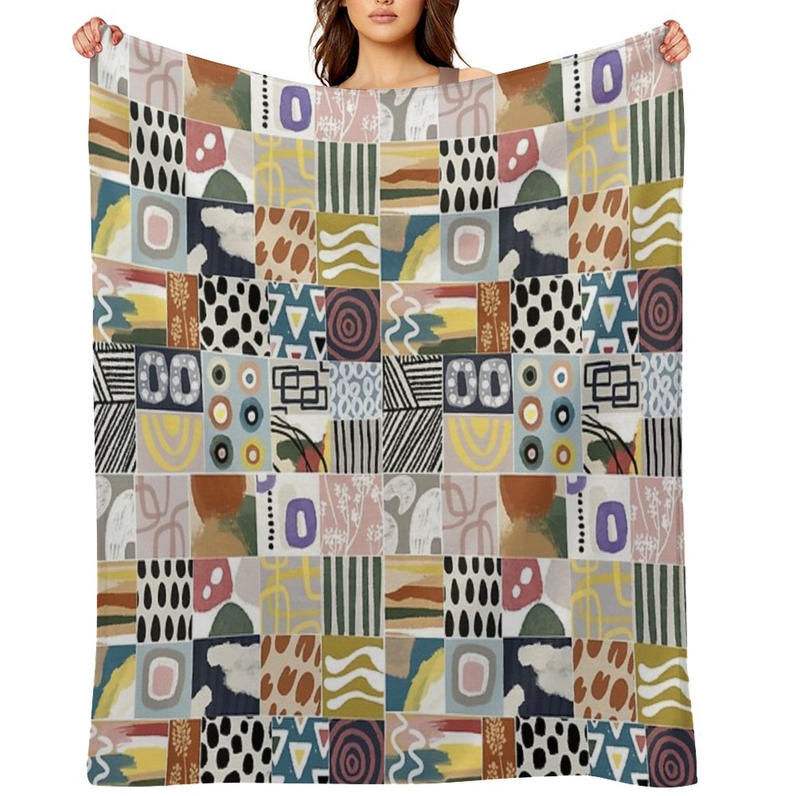 AFRICA, - Colorful Patches Quick-dry Throw Blanket